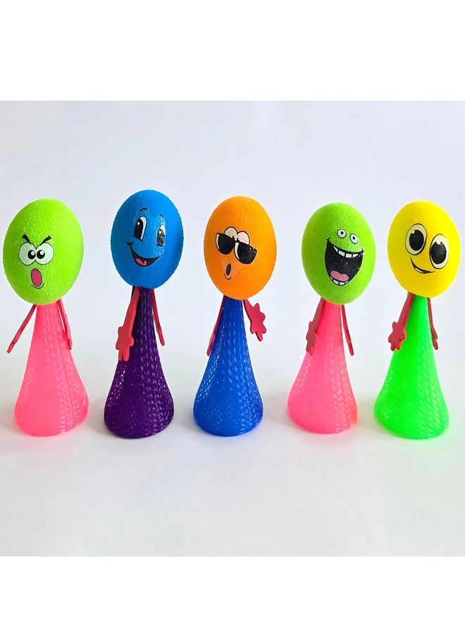 FUBIX EMOJI Jumping Toy as Birthday Return gifts for kids party |Emoji pop-up spring Toys| kids party favour (multicolor) SET OF 6 - Image 2